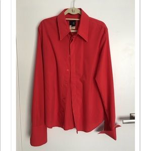 Just Cavalli French cuff red shirt